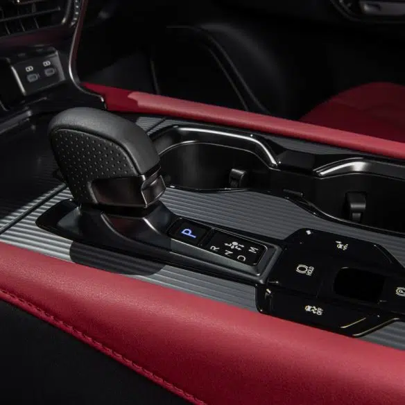 RX 500h groupe F SPORT  Performance en cuir rouge rioja