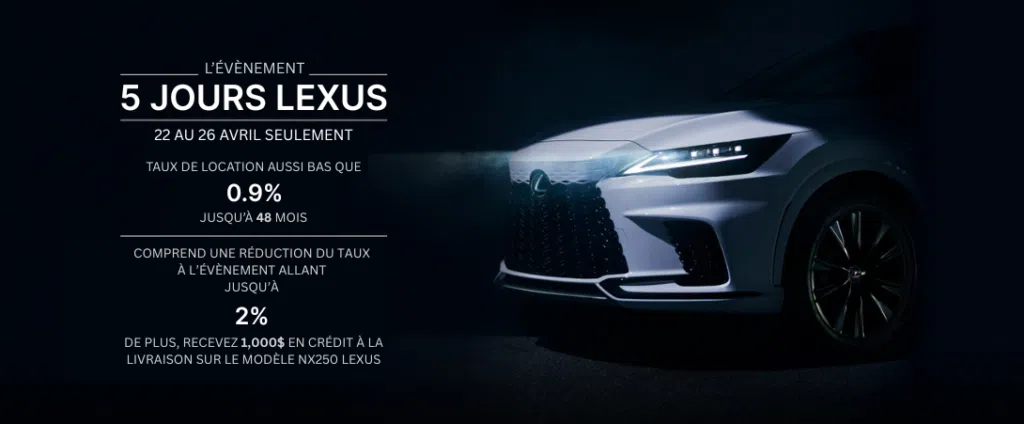 Bannière évènement Lexus