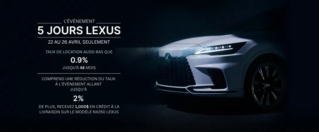 Bannière évènement Lexus
