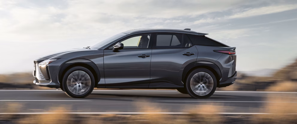 Lexus bev landing page benefits 2026 rz 450e luxury cloudburst grey l
